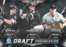 2019 Bowman Chrome Draft Progression Andrew Vaughn Jake Burger Nick Madrigal Chi