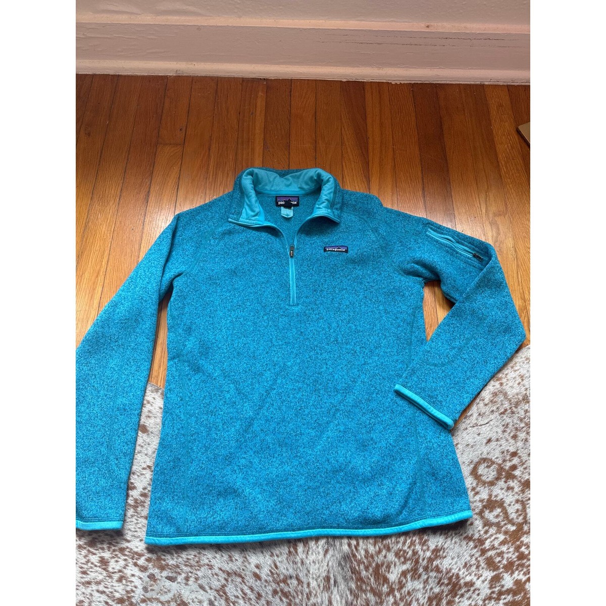 Patagonia Better Sweater 1/4 Quarter Zip Jacket Ultramarine Teal