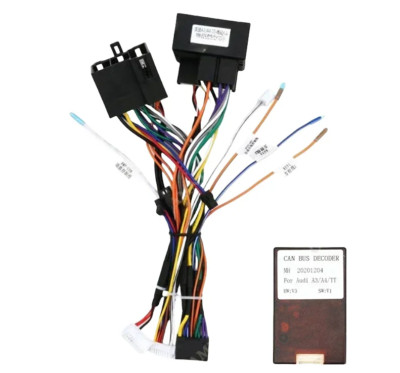Car Audio Android 16 Pin Power Cable Adapter With Canbus For Audi A3  A4 A6