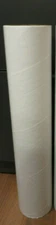 Tall Cardboard 4" x 49" White Tube Shipping/Art/Crafts 1 End Caps NEW