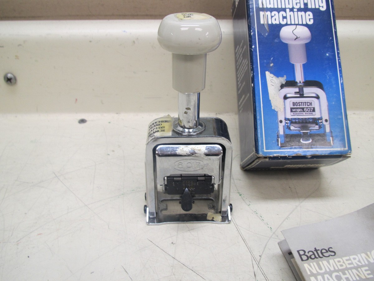 Bostitch Vintage Number Machine Stamp Model: 607 FREE SHIPPING | eBay