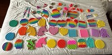 Wow Big Lot Fidget Pop It Simple Dimple Stress Relieving Sensory Toys Lot of 57
