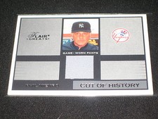 PHIL NIEKRO YANKEES 2003 FLAIR CERTIFIED AUTHENTIC GAME USED JERSEY CARD