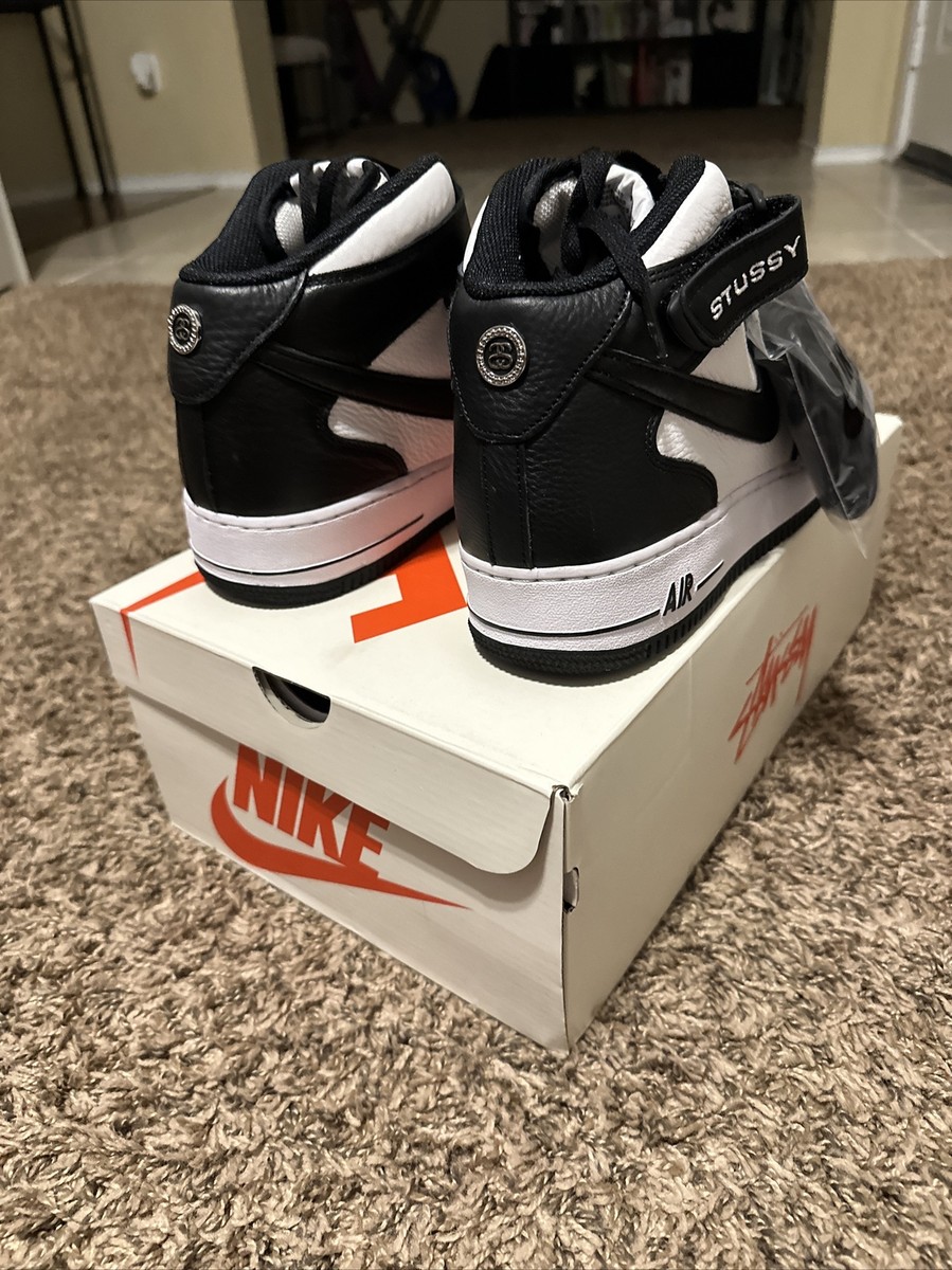 Nike Air Force 1 Mid x Stüssy Black & Light Bone DJ7840-002 Nike Air Force 1 Mid x Stüssy Black & Light Bone DJ7840-002