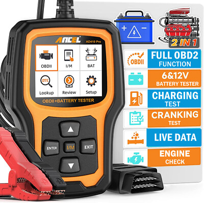 ANCEL AD410PRO OBD2 Diagnosegerät Batterietester KFZ Fehlercode Lesegerät Scanne