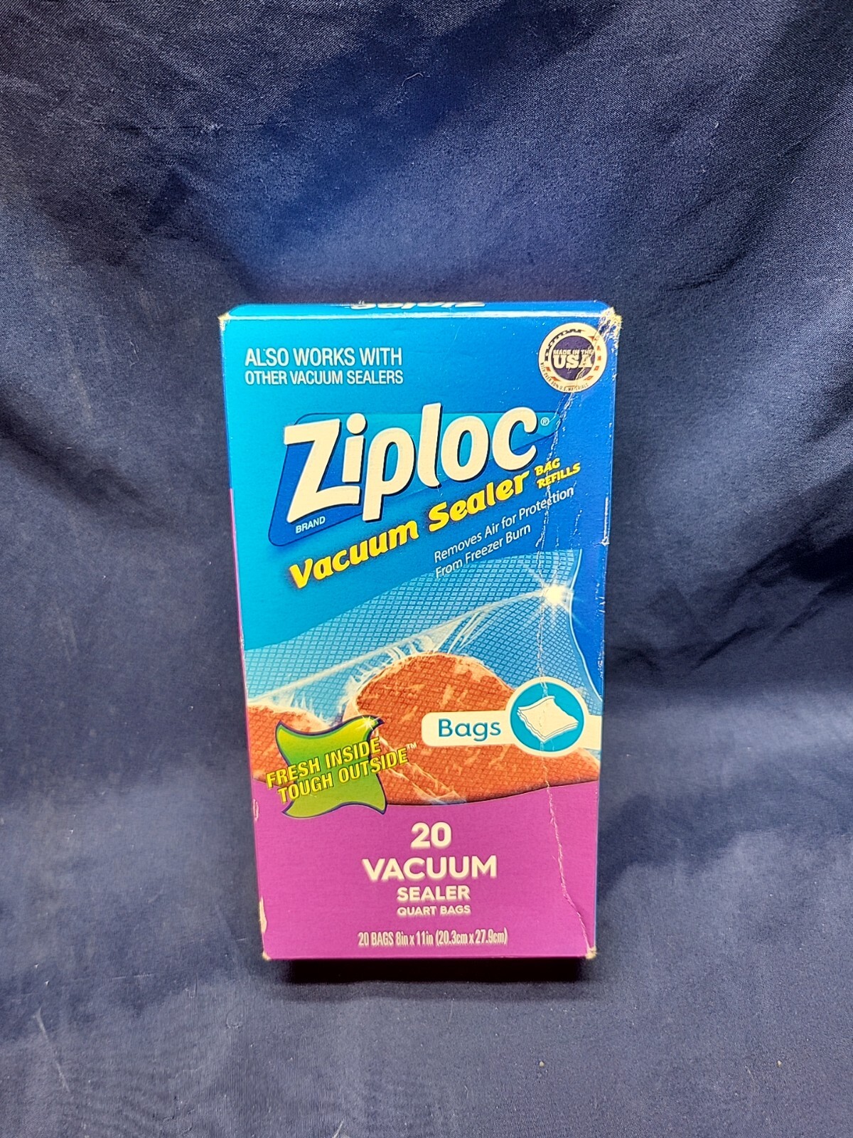 ZIPLOC Vacuum Sealer Bag Refills 20 Count Quart Size New Sealed eBay