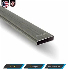 1" x 4" Rectangular Metal Tube - Mild Steel - 11 gauge - ERW - 12" Long (1-ft)