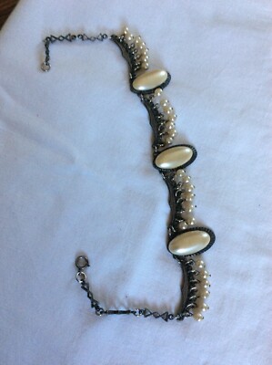 Collier Vintage Années 1940/50 Signé DLH Déposé - Bijou Ancien, Style Rétro Et Unique