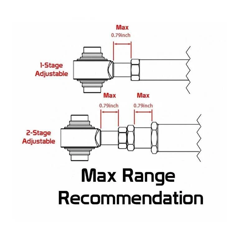 Adjustable Rear Upper Camber Control Arms Kit for 2006-2015 Honda Civic 1.8 Red Foto 4 de 4