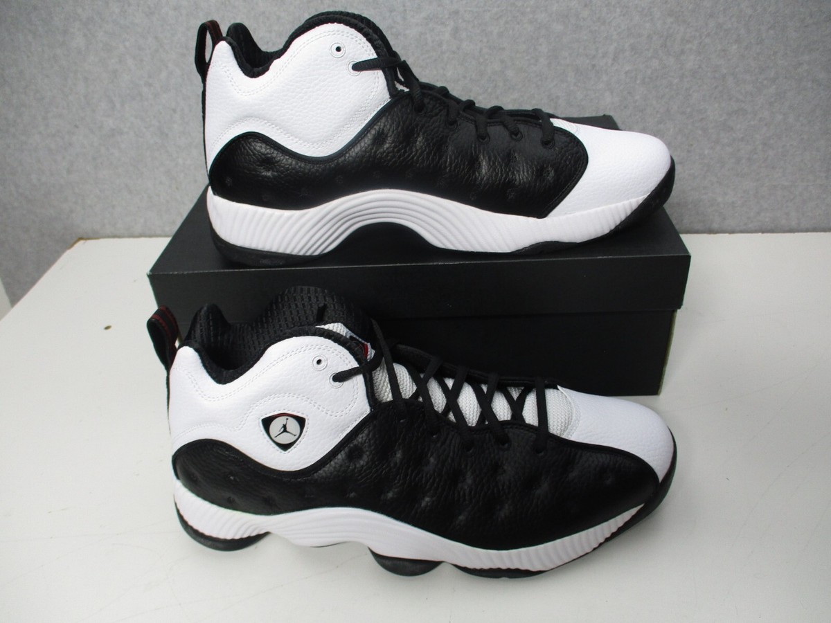 Jordan Jumpman Team II Mens Sz 12 Basketball Shoes White Black