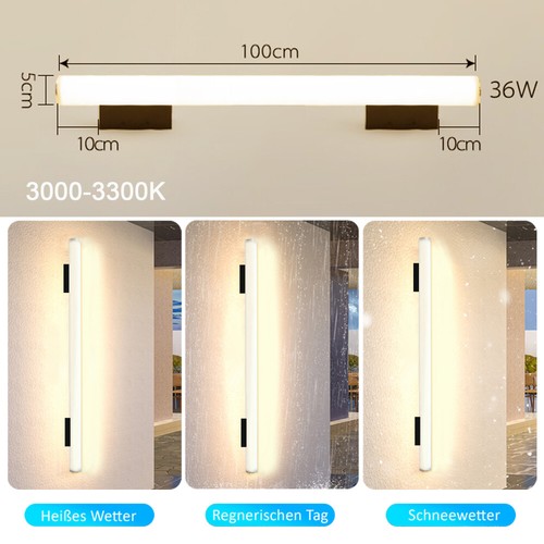 LED Lange Wandleuchte Lampe Führte Wandlampe Innen- und Außen Beleuchtung Modern - Bild 16 von 25