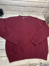 VTG Chaps Ralph Lauren Sweater Unisex Large Pullover Ribbed Handframed 90s