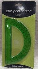 Office Depot 180 Degree Protractor 6inch Green