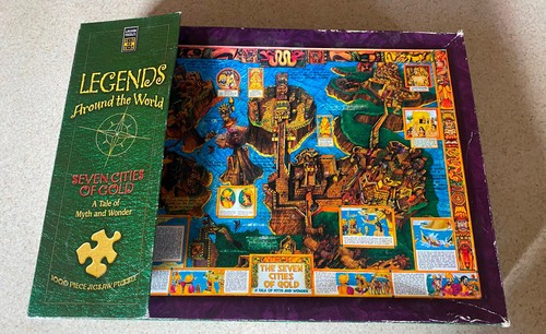 SEVEN CITIES OF GOLD (Aztec History) -- 1000 Piece JIGSAW PUZZLE -- Sealed Bag