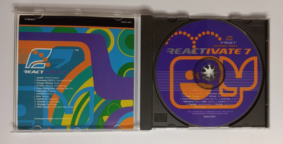 Reactivate 7: Aquasonic Trance - Various Artists (CD, 1993) UK Import Foto 3 de 3