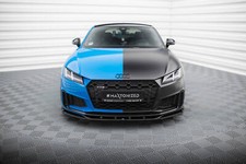 Front Ansatz V.2 für Audi TT S 8S Facelift schwarz S-Line Spoilerlippe Schwert