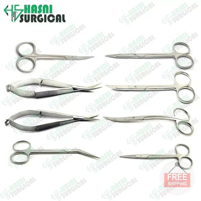 Surgical Micro Eye Surgery Scissors Iris Gum Goldman Fox Tissue Suture Lab Tools