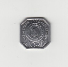 Pièce Jeton Nécessité 10 Centimes 1918 Thann Alsace Française (état NEUF)