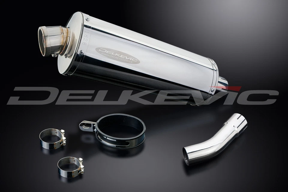 Suzuki SV650 2003-2012 Kit de silenciador de escape de acero inoxidable ovalado de 14" deslizable Foto 3 de 4