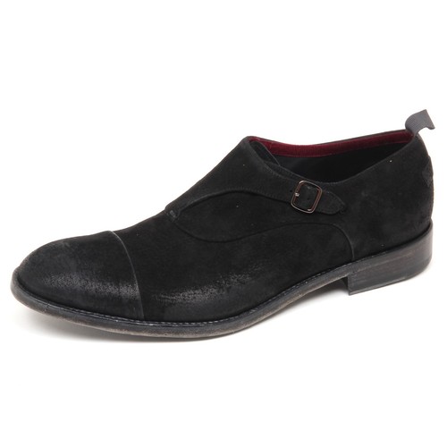 E8914 scarpa uomo black BARRACUDA scarpe fibbia vintage effect shoe man |  eBay