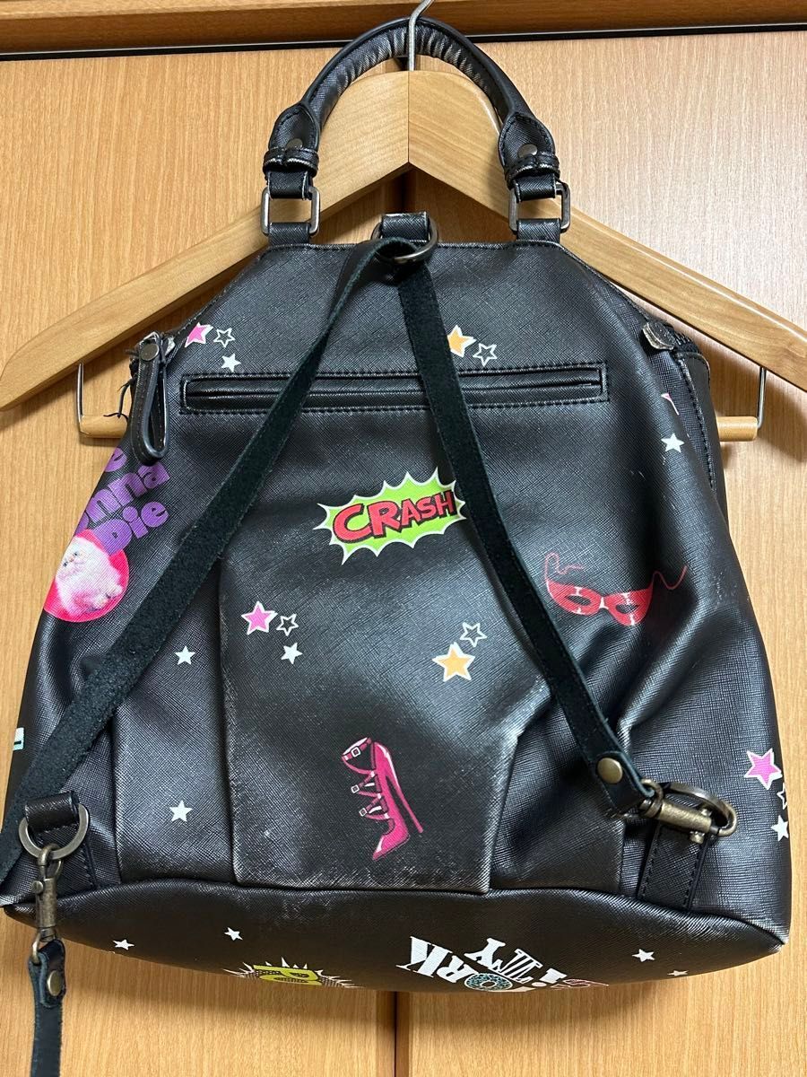 HYSTERIC GLAMOUR BACKPACK 2WAY Y2K VINTAGE HANDBAG TRACKABLE HYSTERIC GLAMOUR BACKPACK 2WAY Y2K VINTAGE HANDBAG TRACKABLE