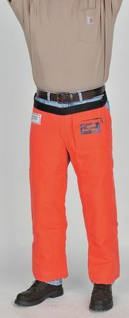 Elvex Chainsaw Chaps, Orange, Nylon 