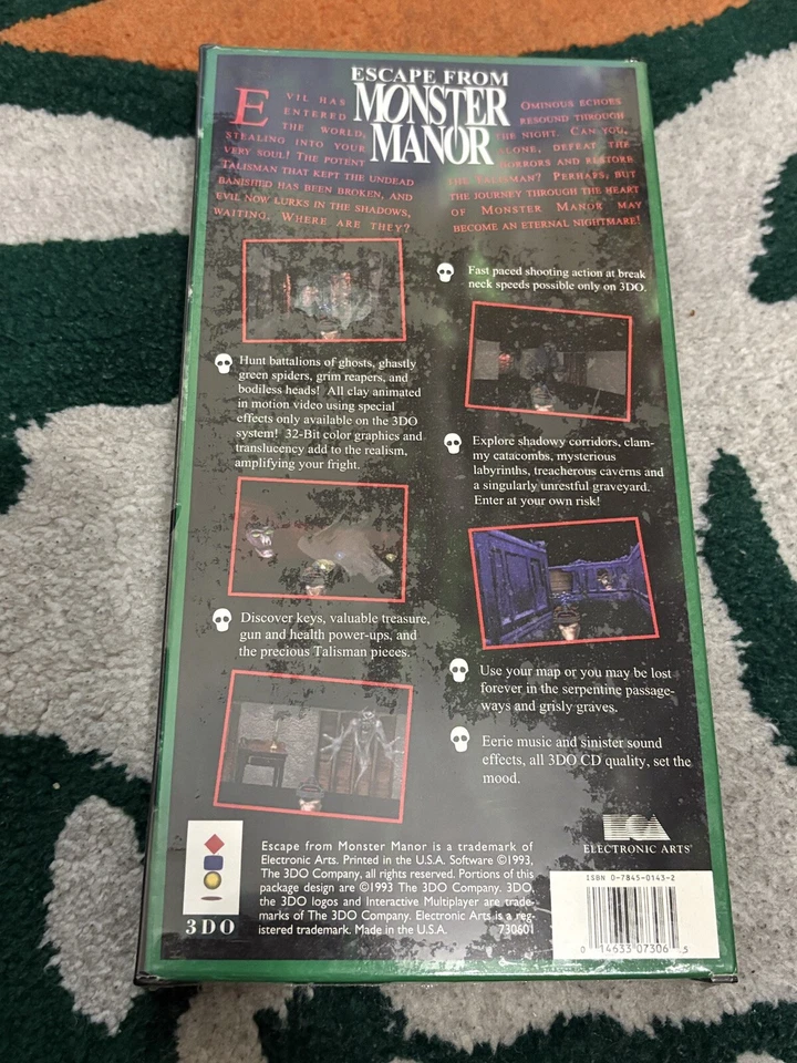 Escape From Monster Manor Panasonic 3DO Long Box SEALED Complete In Shrink NEW - Image 2 of 4