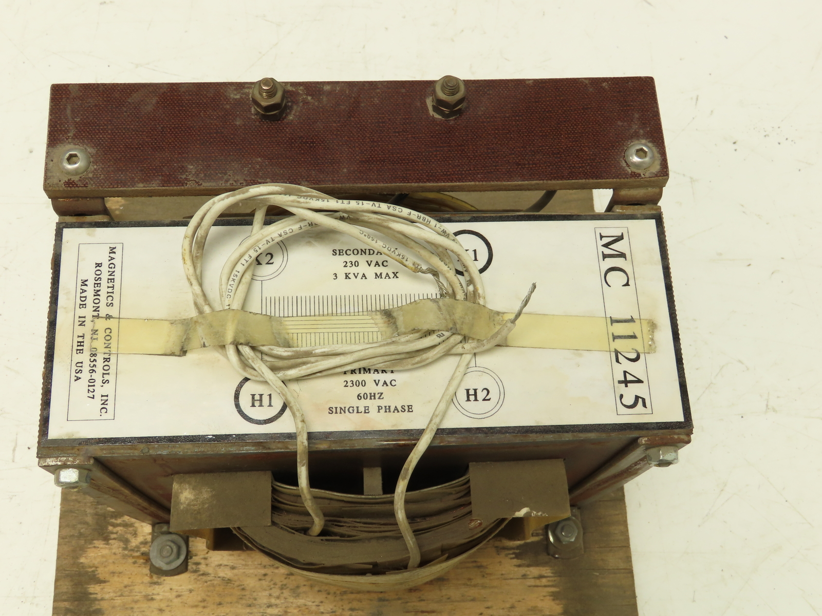 & Controls StepDown Transformer 3KVA 2300VAC 230VAC 1PH