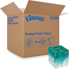 Kleenex Professional Facial Tissue Cube, Business 1case of 36 boxes, Upright Box