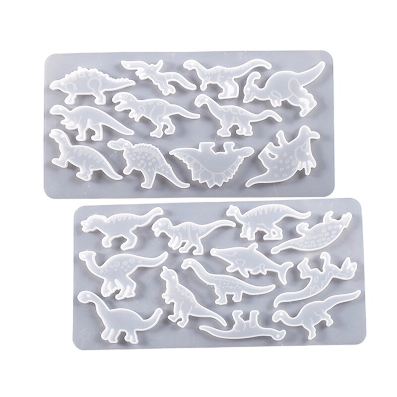 Silicone Mold for DIY Keychain Dinosaur Resin Keychain Mold Jewelry Epoxy Mold