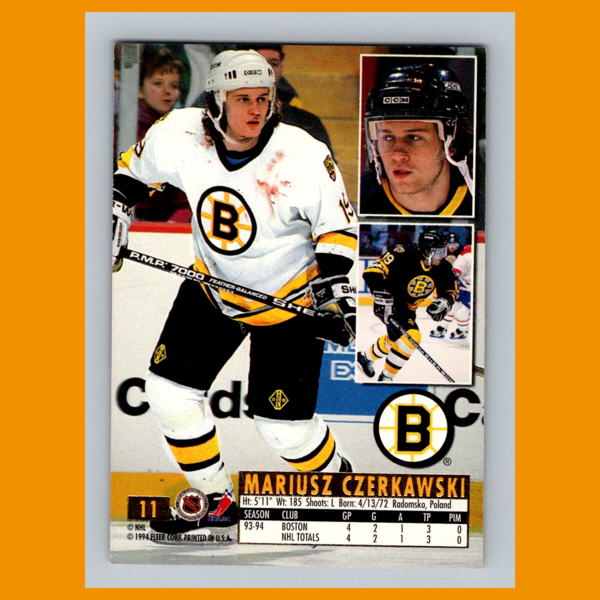 Mariusz Czerkawski Rookie #11 1994 Fleer Ultra Boston Bruins