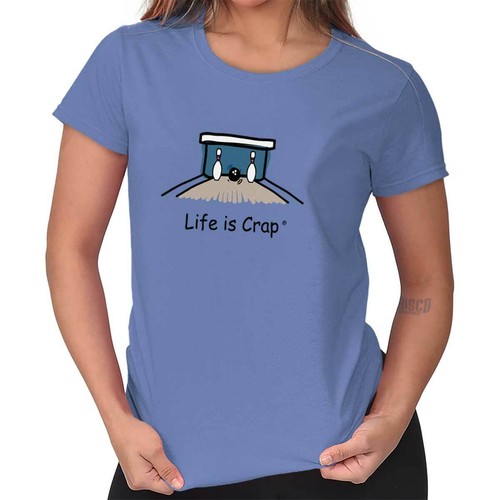 Life Is Crap Bowling Bowler Split Funny 