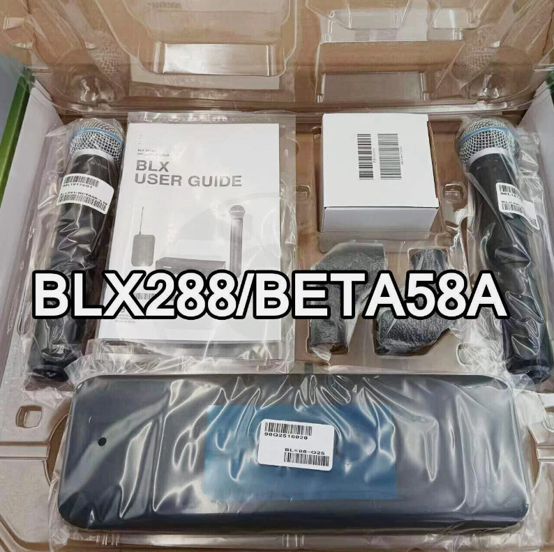 New Wireless Vocal System SHUR BLX288 / Beta 58A w/2 BETA58 Microphones Express