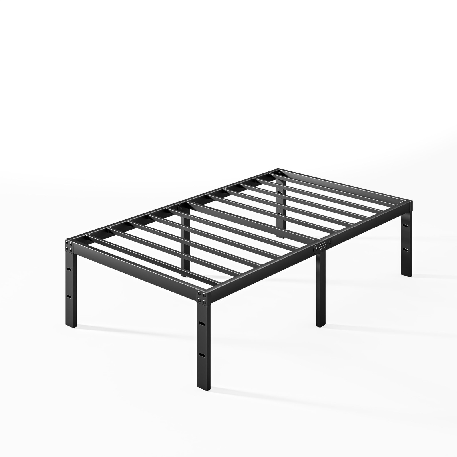 Twin Metal Platform Bed Frame with Sturdy Support and Underbed Storage Space-image