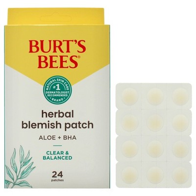 Clear and Balanced Herbal Blemish Patch by Burts Bees for Women - 24 Count
