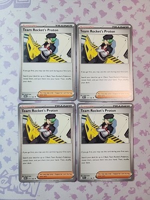 4x Team Rocket's Proton 177/182 x4 - Destined Rivals - Pokemon TCG - Playset