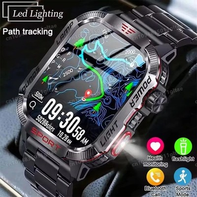 New SmartWatch Men For Women Militray Outdoor GPS Track Sport Watches Heart Rate