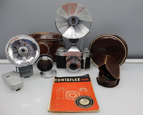 Appareil Photo Zeiss Ikon Contaflex – Synchro-Compur 2,8/50 – Argentique Vintage