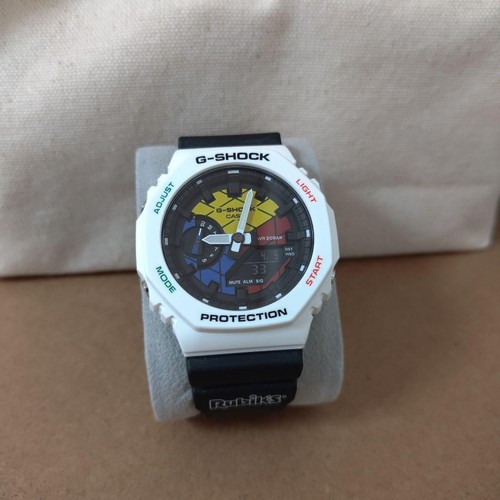 [EXC] G-SHOCK GAE-2100RC Rubik's Cube Collaboration White Ana-Digi ...