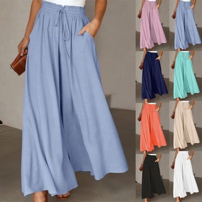 Womens Wide Leg Pants Palazzo Pants Dressy Casual Pants Trousers Plus Size