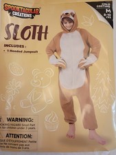 Child Sloth Jumpsuit Medium ages 8-10 Halloween Dress Up Costume Kids Unisex