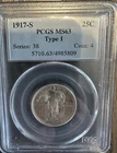 1917-S Standing Liberty Quarter Type 1 MS63