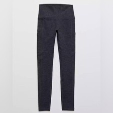OFFLINE By Aerie The Hugger High Waist Pocket Legging Blue Heather Size Small