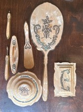 Antique Art Deco DuPont 1920s Celluloid Bakelite Vanity And Manicure Set PINK