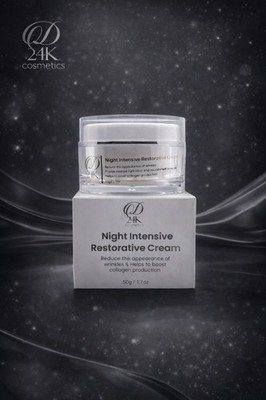 D24K -Night Intensive Restorative Cream- 1.7oz/ 50g - 24K Gold Caviar Anti Aging
