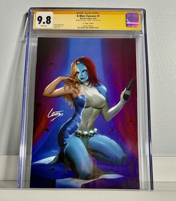 X-MEN FOREVER #1 Leirix Li 1:100 Signed CGC 9.8 SS Mystique TOP POP 1 