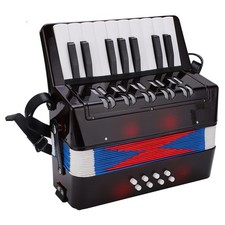 Piano Accordion, Mini Accordion 17 Key, Small Accordion 8 Bass with Straps, K...
