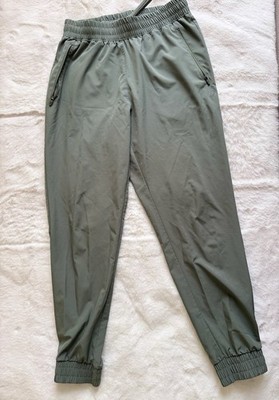 Asics Joggers Pants Women Small Olive Green Activewear Running Drawstring
