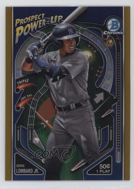 2024 Bowman Prospect Power-Up Gold Refractor 2/50 George Lombard Jr #PP-17 03d4