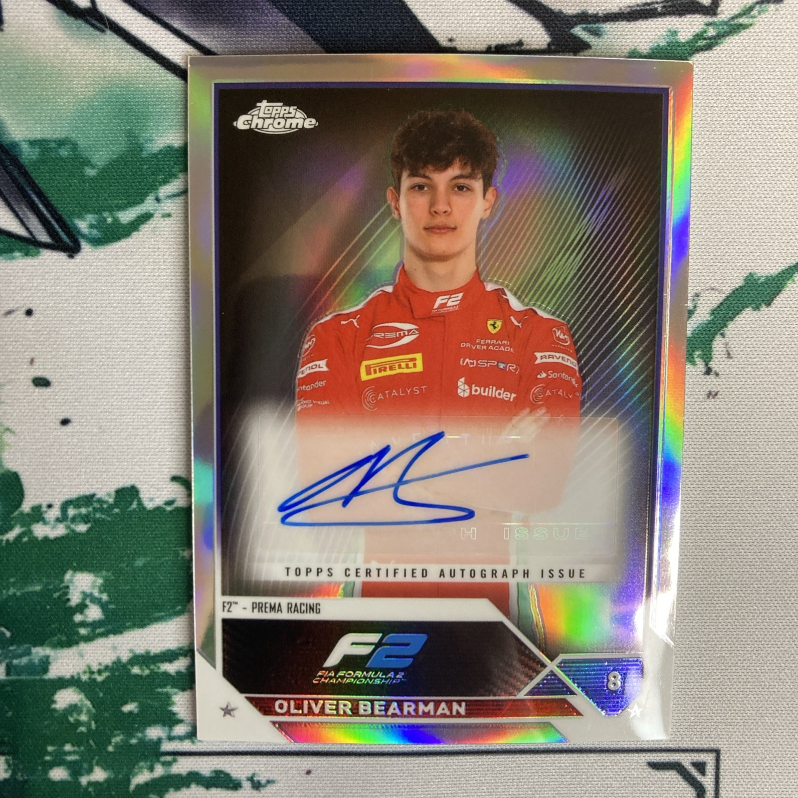 2023 Topps Chrome Formula 1 Auto Oliver Bearman #CAC-OB Auto j8o. (MP)